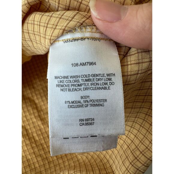Columbia Yellow Button Down Mens Shirt Size Large - Picture 3 of 5